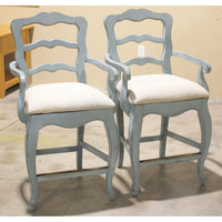 Pair of Robins Egg French Bar Stools