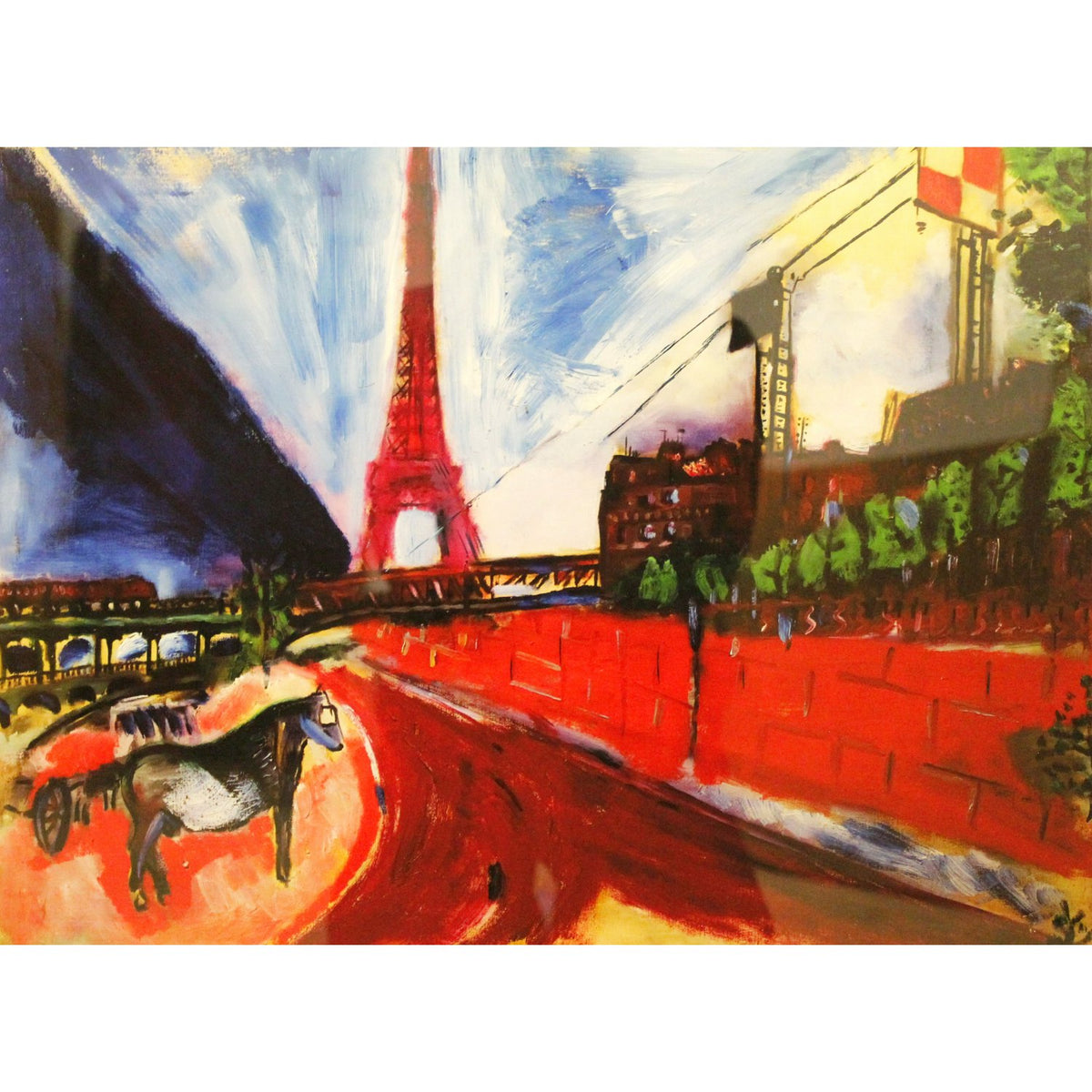 Gallery Framed Art Print 'Le Pont de Passy et la Tour Eiffel' By Marc Chagall