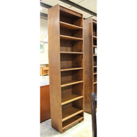 7' Light Walnut Tone Open Bookshelf