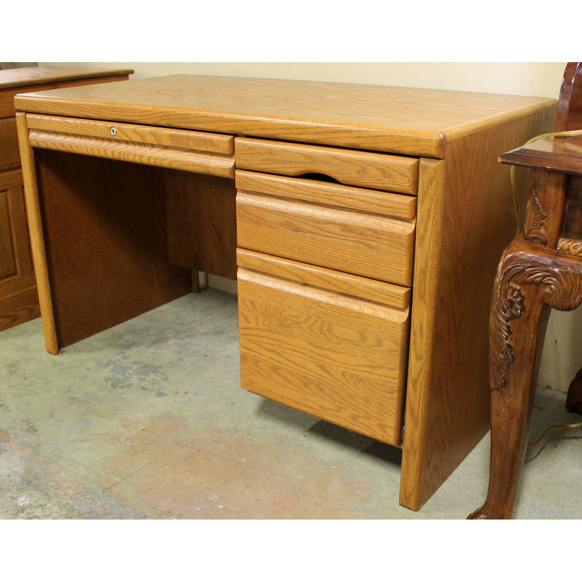 Baker Road Oak Student Desk