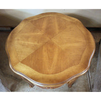 Round Pecan Accent Table