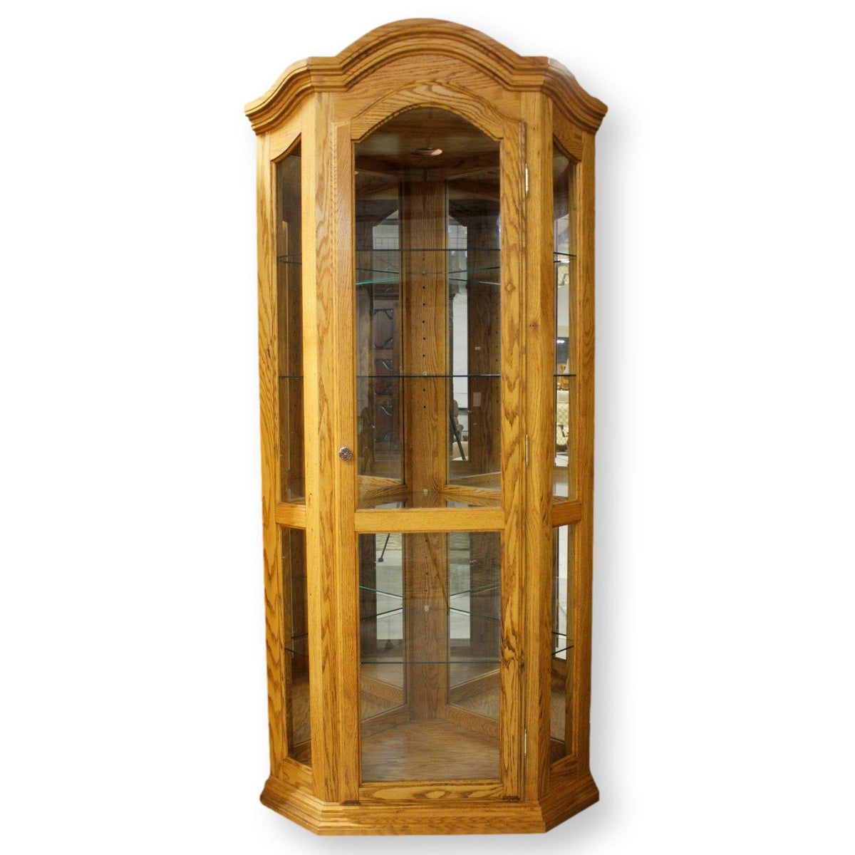 Parker House Oak Corner Curio Cabinet