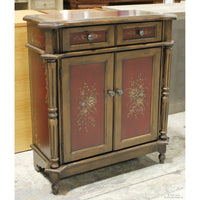 Handpainted Cabinet w/Columns