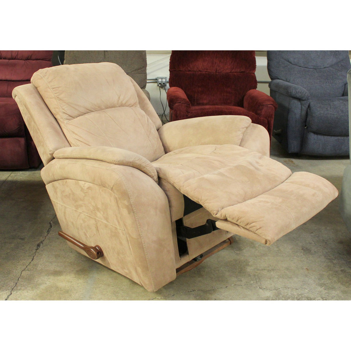 La-Z-Boy Faux Suede Swivel Rocking Recliner