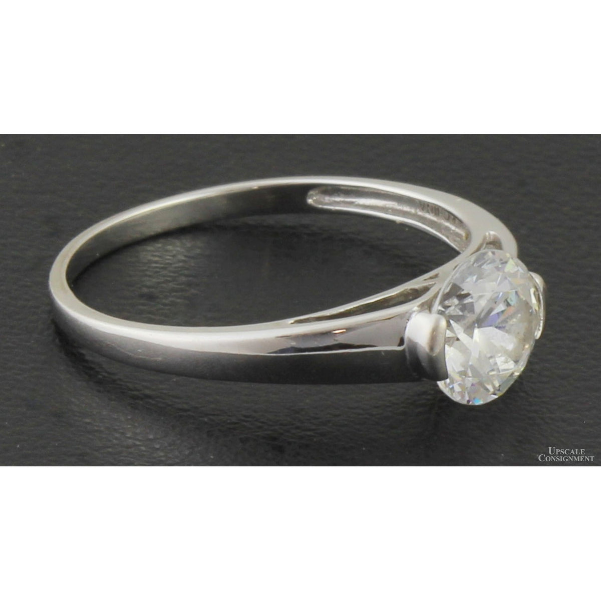 7mm Round Brilliant Cubic Zirconia 14K Gold Ring