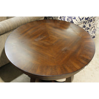 Hooker Round Walnut End Table