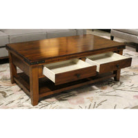 Winners Only Two Drawer Coffee Table w/Metal Accents