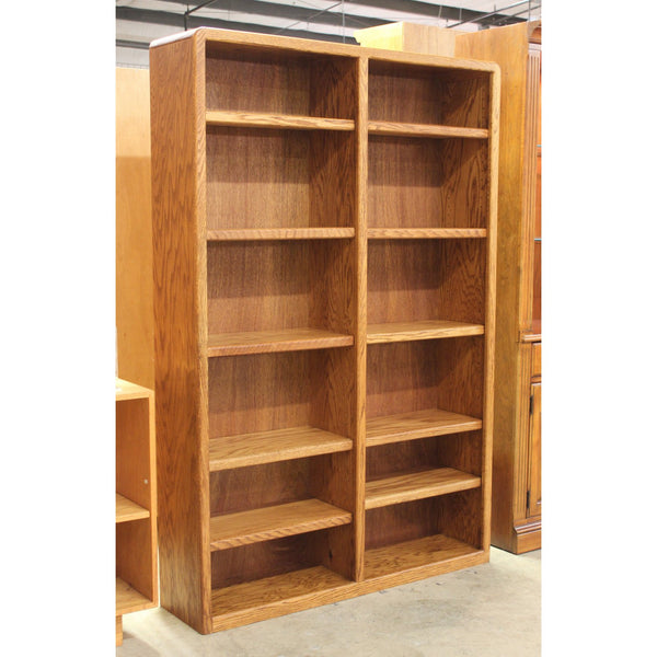 Oak Double Bookcase