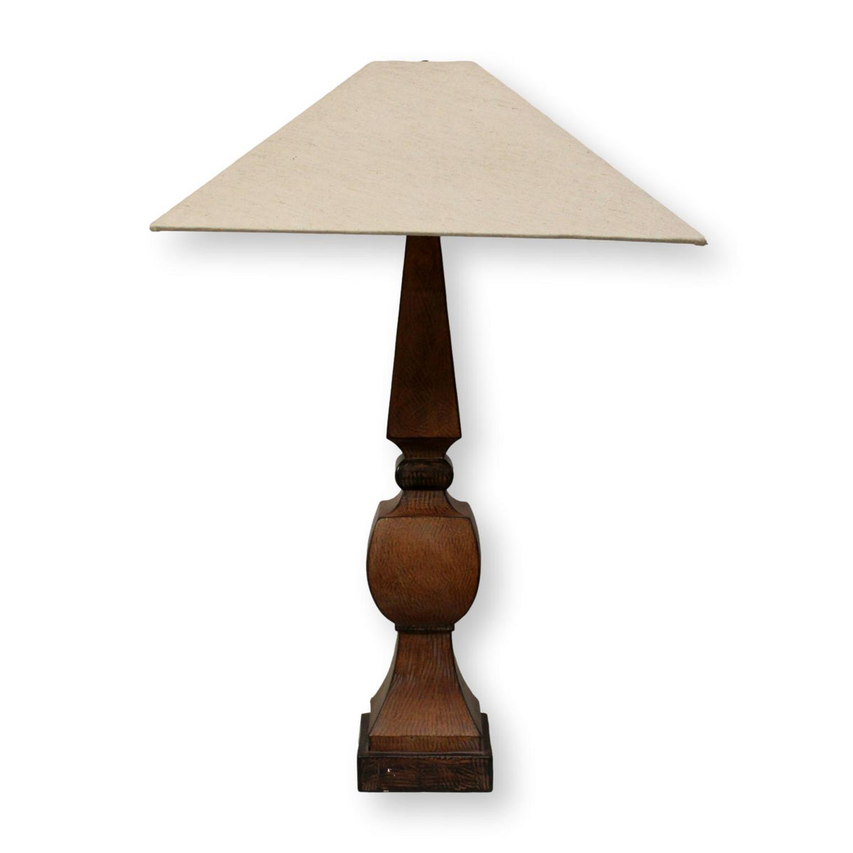 Wooden Angular Lamps w/Pyramid Shade