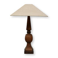 Wooden Angular Lamps w/Pyramid Shade