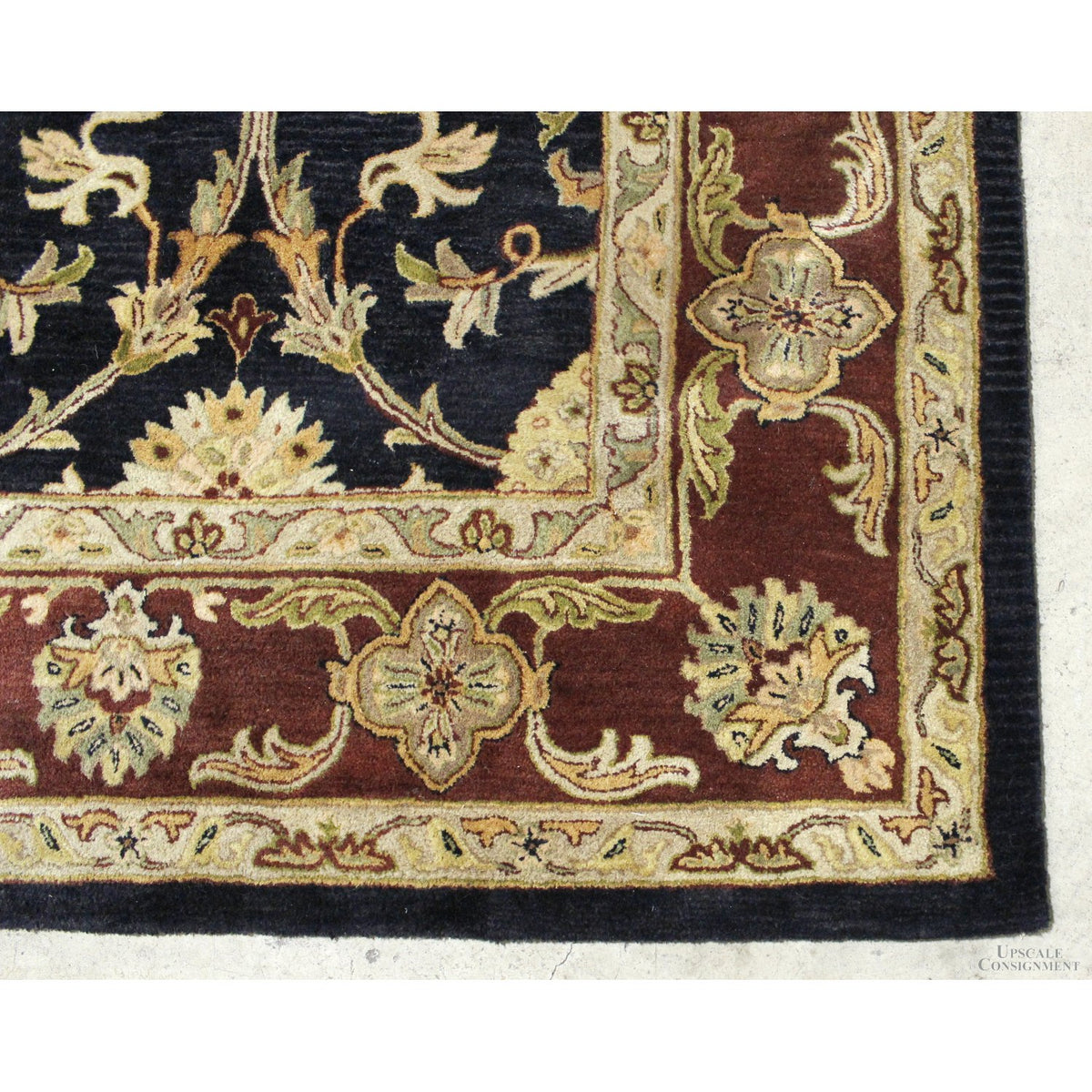 8' 6'' X 11' 7'' Burgundy/Black Area Rug