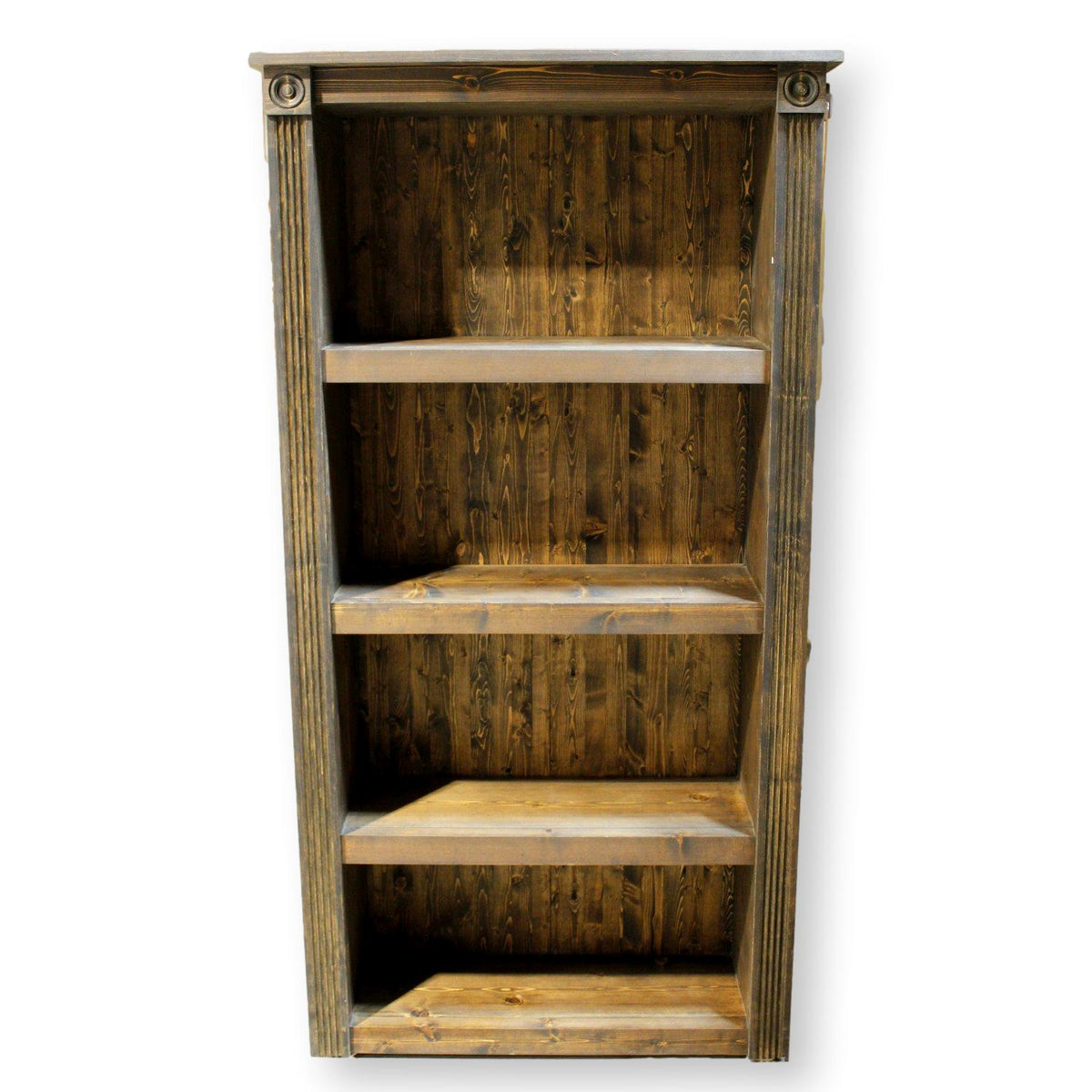 Dark Pine 3 Shelf Bookshelf