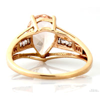 1.73ct Morganite Solitaire & Diamond 10K Rose Gold Ring