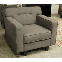 Gray Tufted Club Chair