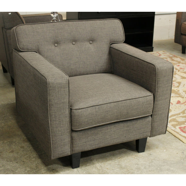 Gray Tufted Club Chair