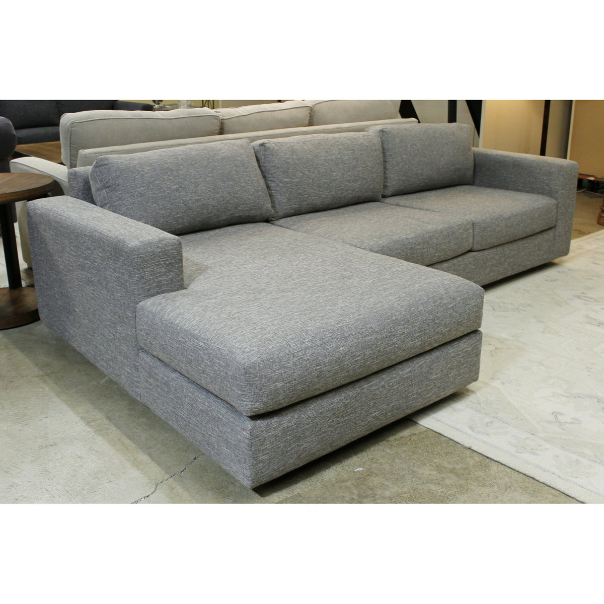 West Elm Gray Sectional Sofa w/Chaise