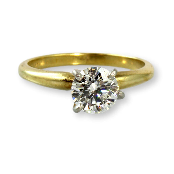 1.02ct Diamond Engagement 18K Gold Wedding Ring Set