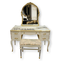 French Motif Vanity w/Stool