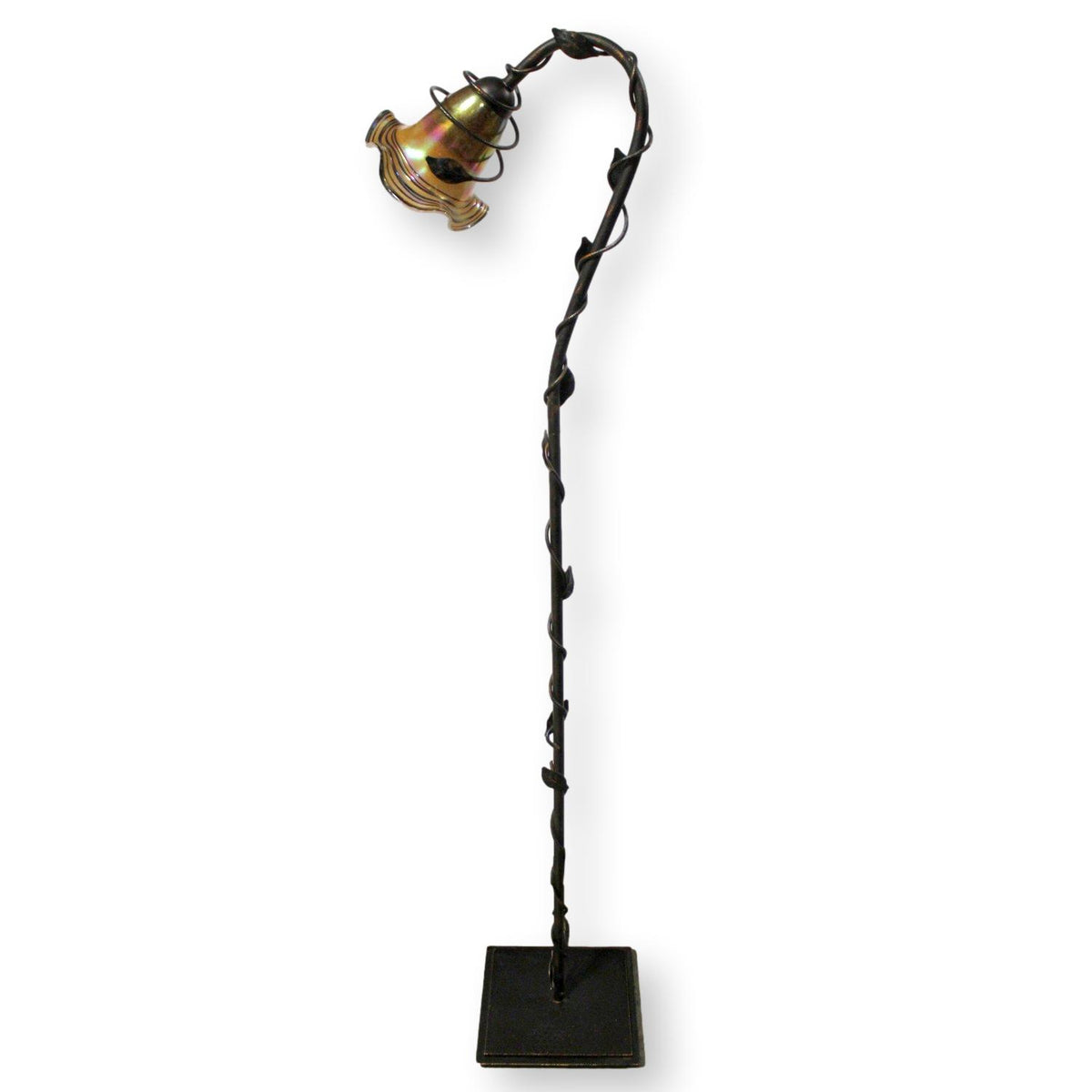 Todd Philips Swan Neck Floral Floor Lamp