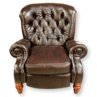 Ashley Tufted Brown Leather/Vinyl Match Recliner