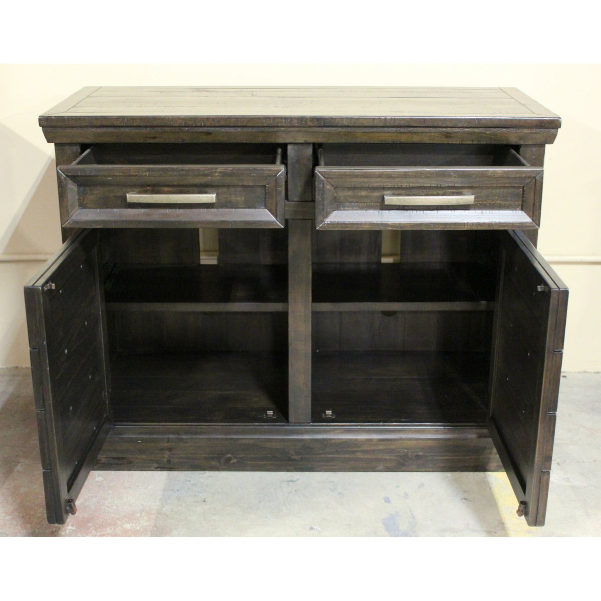 Ashley Rustic Dark Wood Cabinet