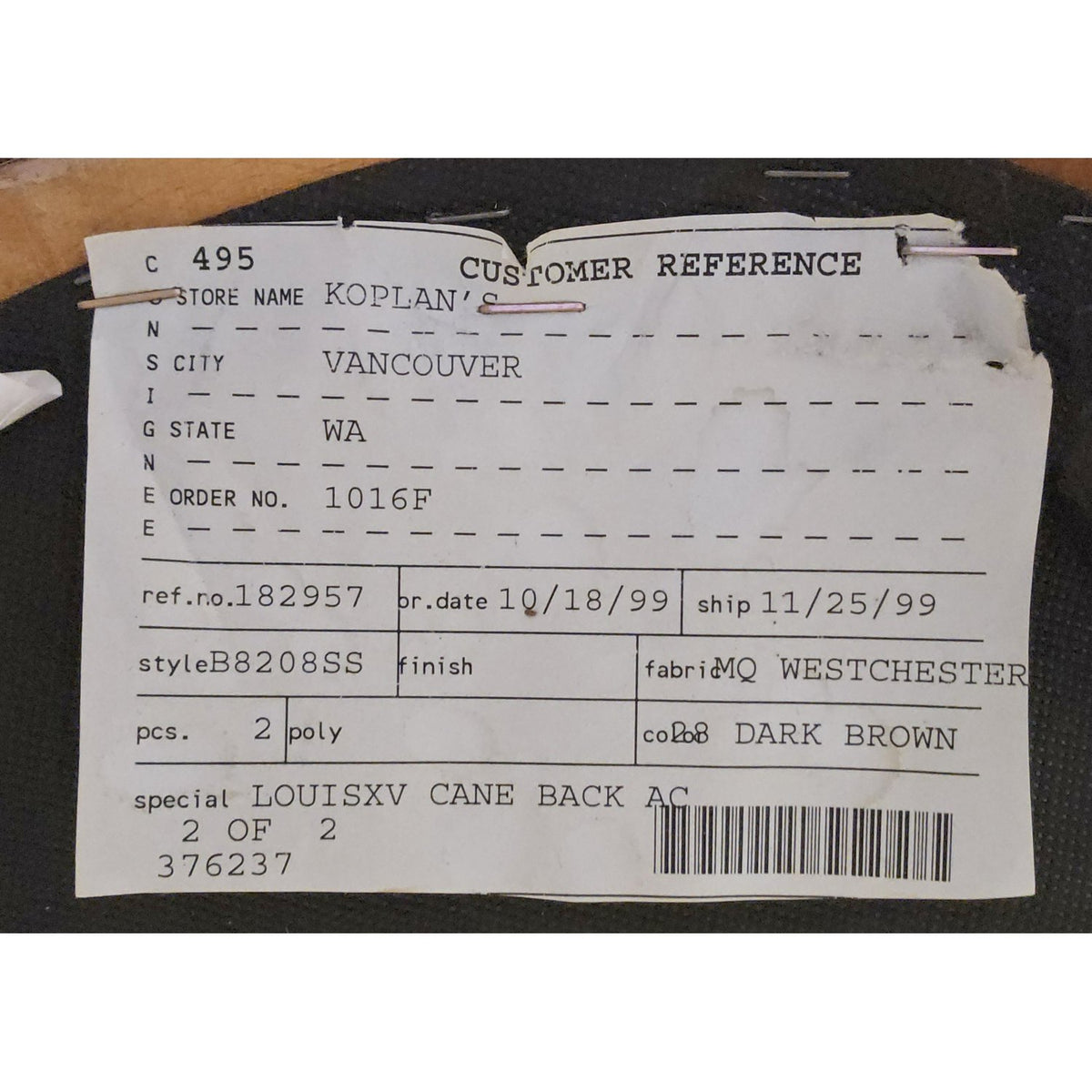 Harris Marcus Home Mocha & Gray Striped Fauteuil Chair