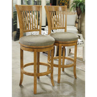 Hillsdale Furniture Pair of Wooden Swivel Bar Stools