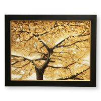 Framed Original Oil Gold Tree