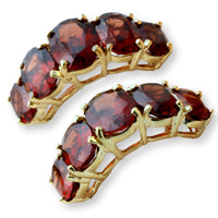 6.50ctw Spessartine Garnet 10K Yellow Gold Earrings
