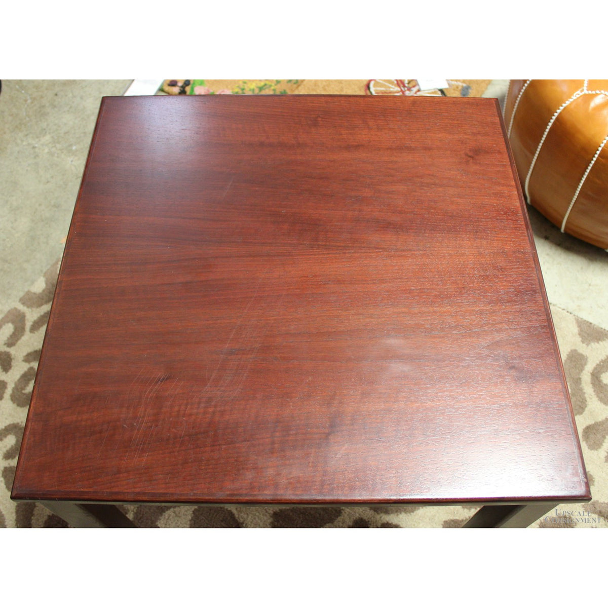 Dark Finish Square End Table