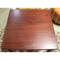 Dark Finish Square End Table