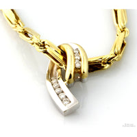 .11ctw Diamond 14K Yellow & White Gold Slide Pendant
