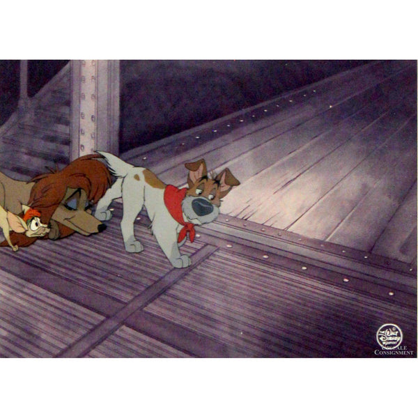 Disney Framed Original Cel Artwork 'Oliver & Company'