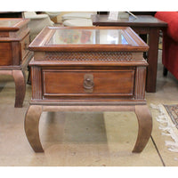 End Table w/Glass Insert