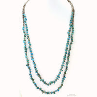 Vintage Santo Domingo Pueblo Turquoise & Shell Heishi Necklace