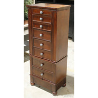 Mahogany Finish Jewelry Armoire
