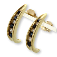 Natural Sapphire & Diamond Necklace & Earring Set| 10K, 14K Gold