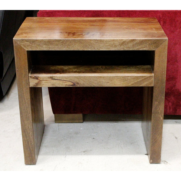 Salvage Wood End Table