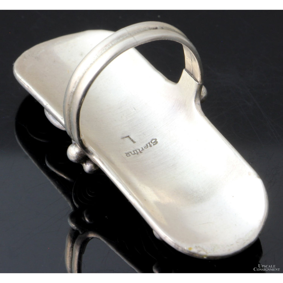 Sterling Silver Dragonfly Mother of Pearl Ring by Navajo Jeff Largo