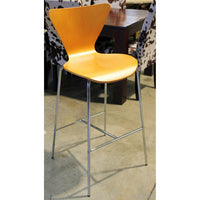 Round Glass Top Bar Height Table w/4 Bentwood Stools