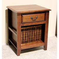 Mahogany Nightstand w/Basket