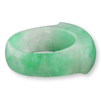 Green Jadeite Saddle Band – Classic Polished Jade Band