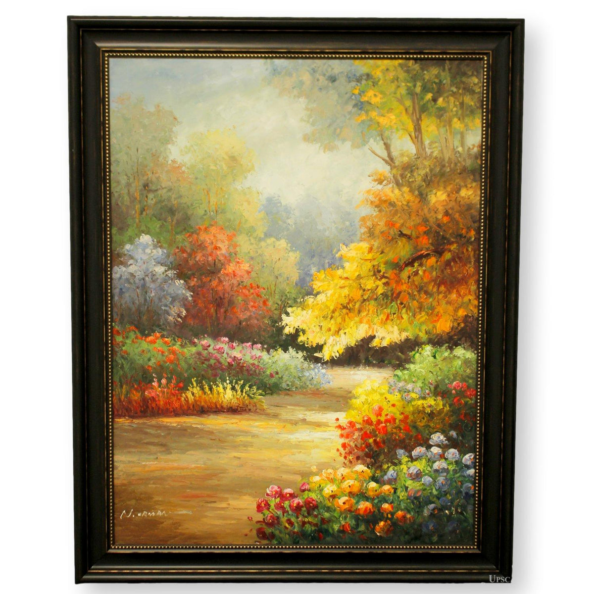 Framed Original Painting Autumn Path