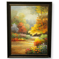 Framed Original Painting Autumn Path