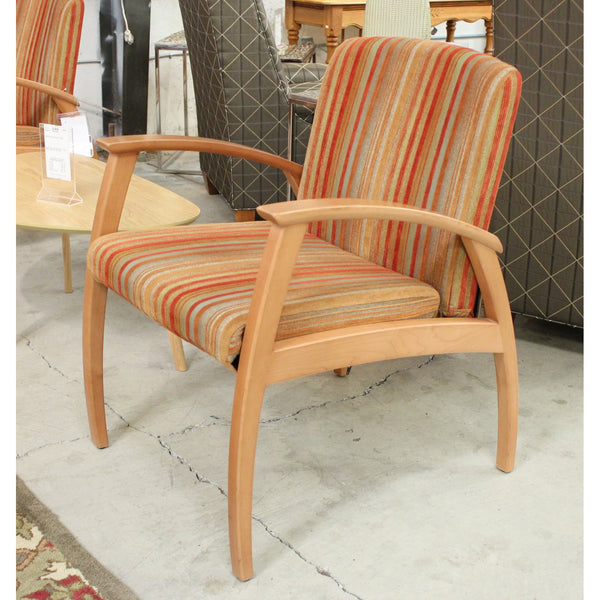 Modern Striped Accent Chair