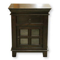 Petite Glass Pane Cabinet w/Drawer