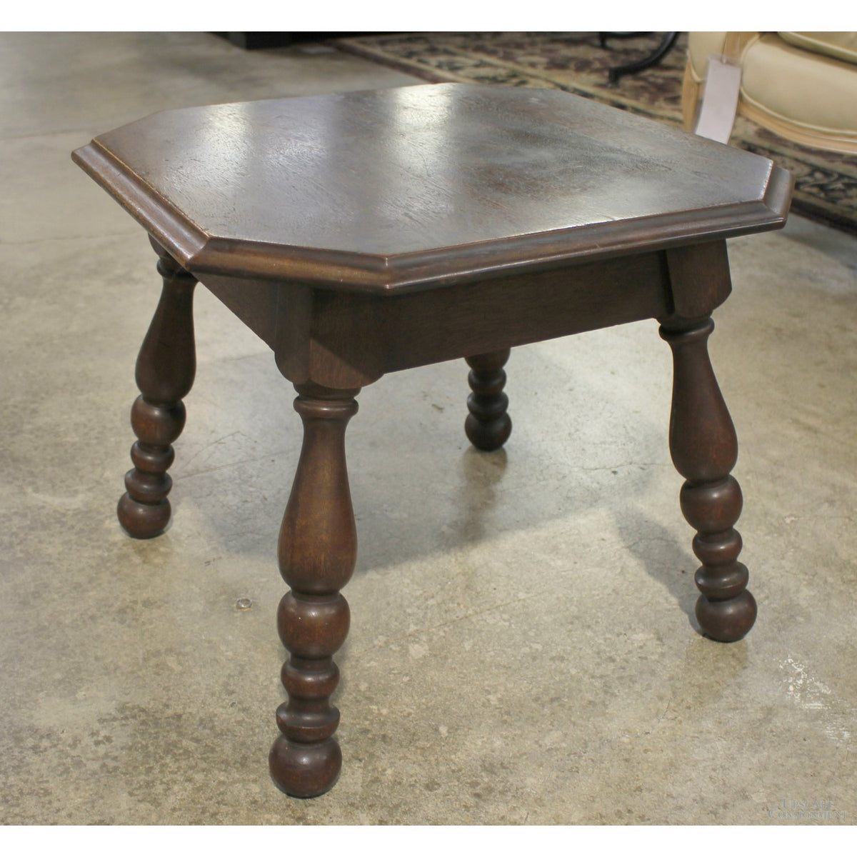 Mahogany Octagonal Accent Table