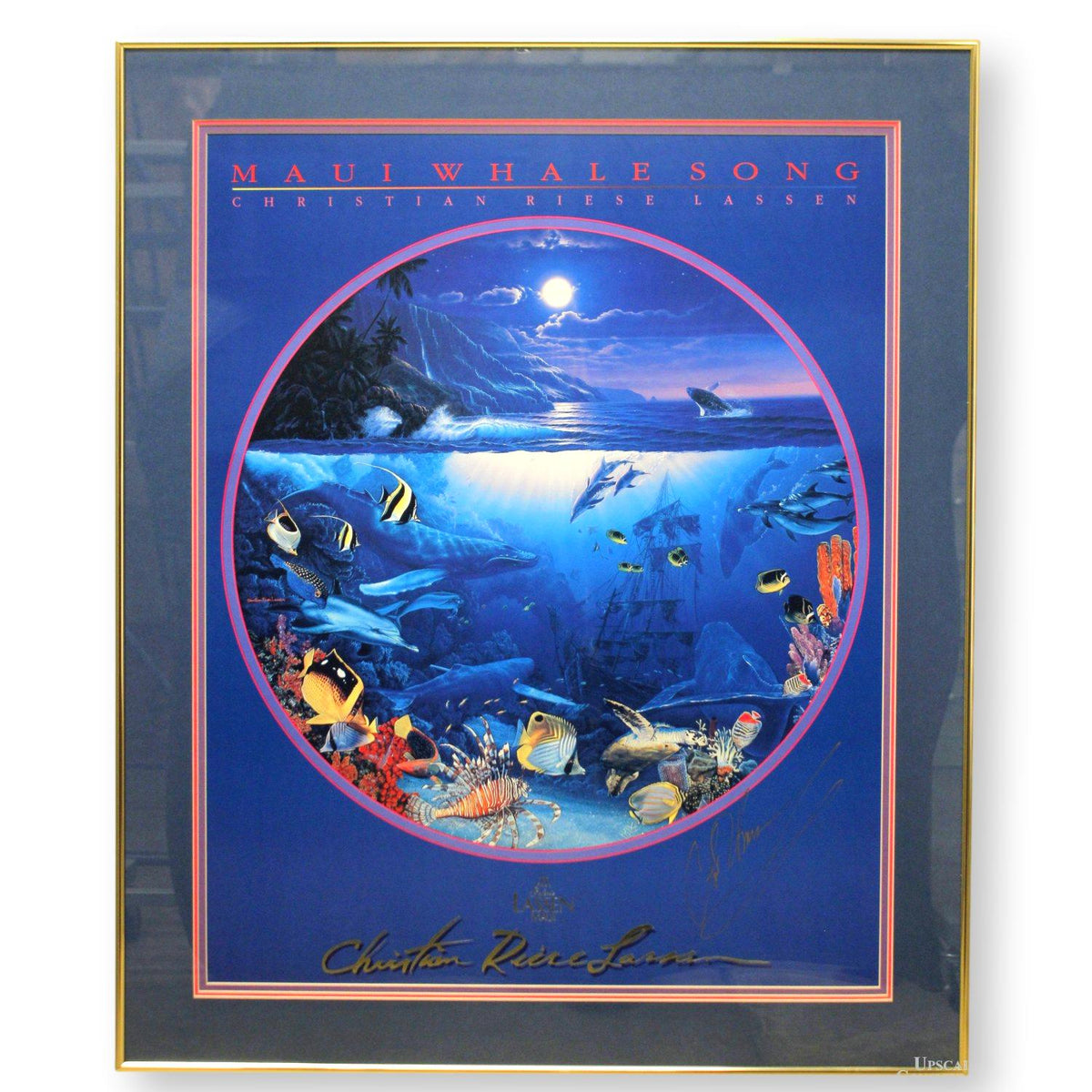 Framed Print 'Maui Whale Song' by Christian Riese Lassen