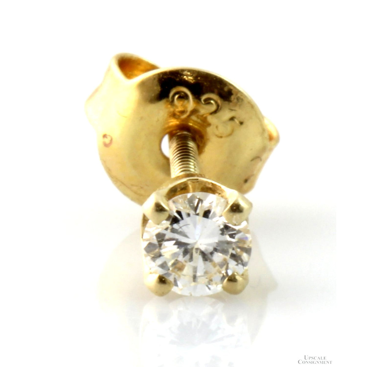 .20 ct Round Brilliant-Cut Diamond 14K Singular Earring