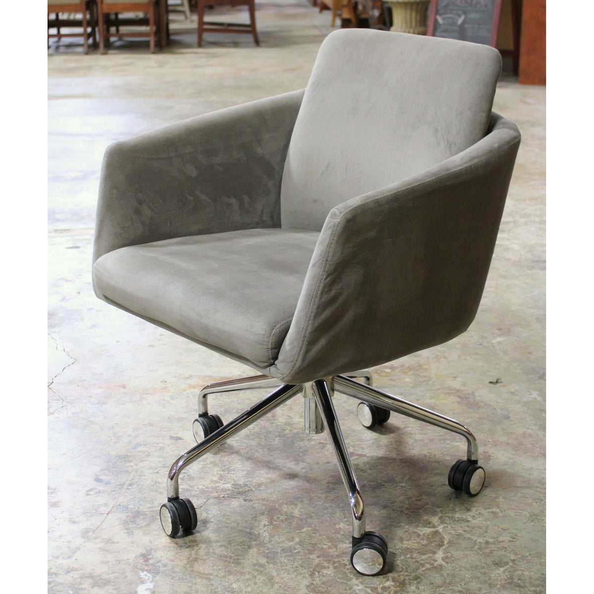 Elle Decor Gray Upholstered Office Task Chair